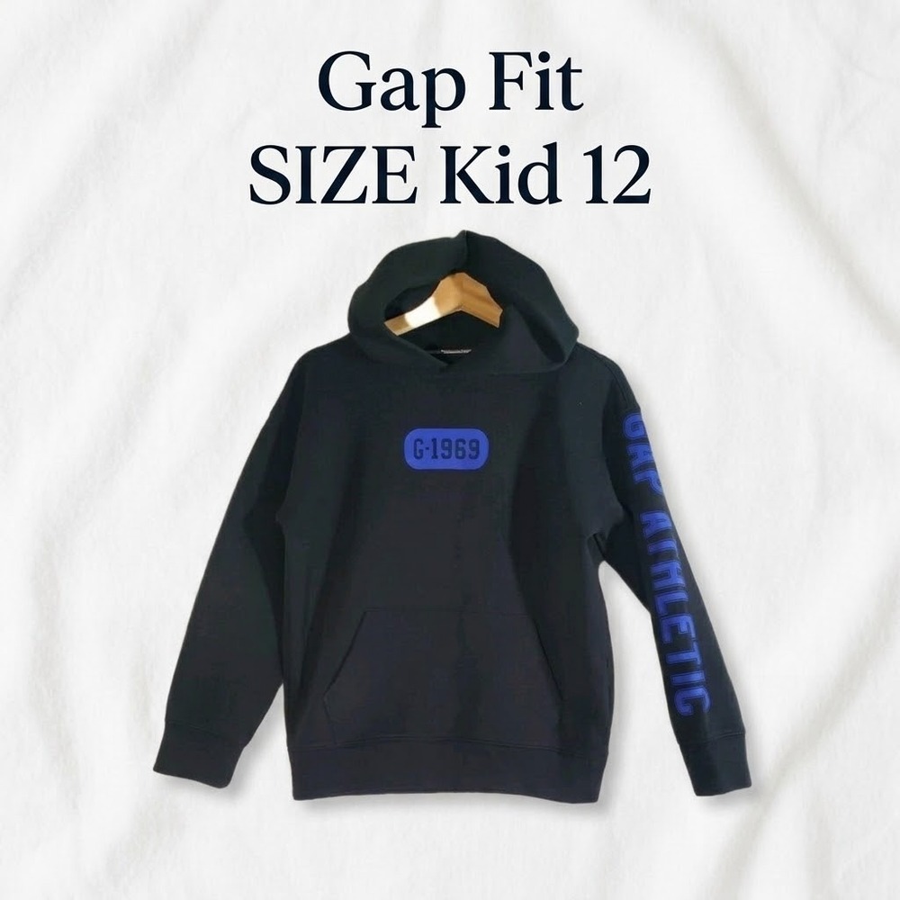 GapFit G‑1969 Athletic Hoodie Kids XL 12 Black Blue